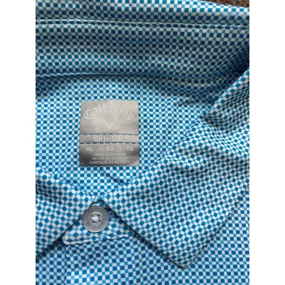 Callaway Opti-Dry Men's Blue Short Sleeve Golf Polo Size XL NWOT - Picture 3 of 4
